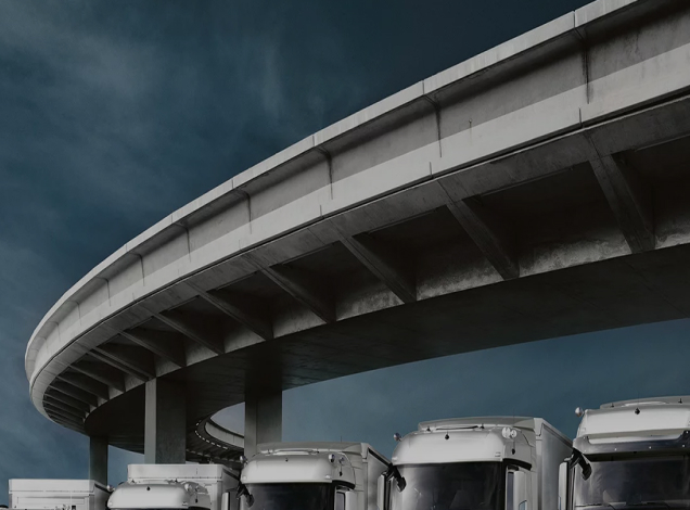 Trucks under the bridge